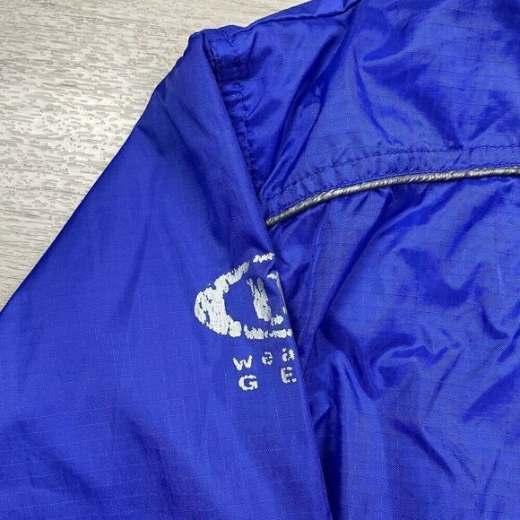 Vintage Wilson Jacket Mens Extra Large Bue Windbreaker Full Zip Hooded - Picture 3 of 10